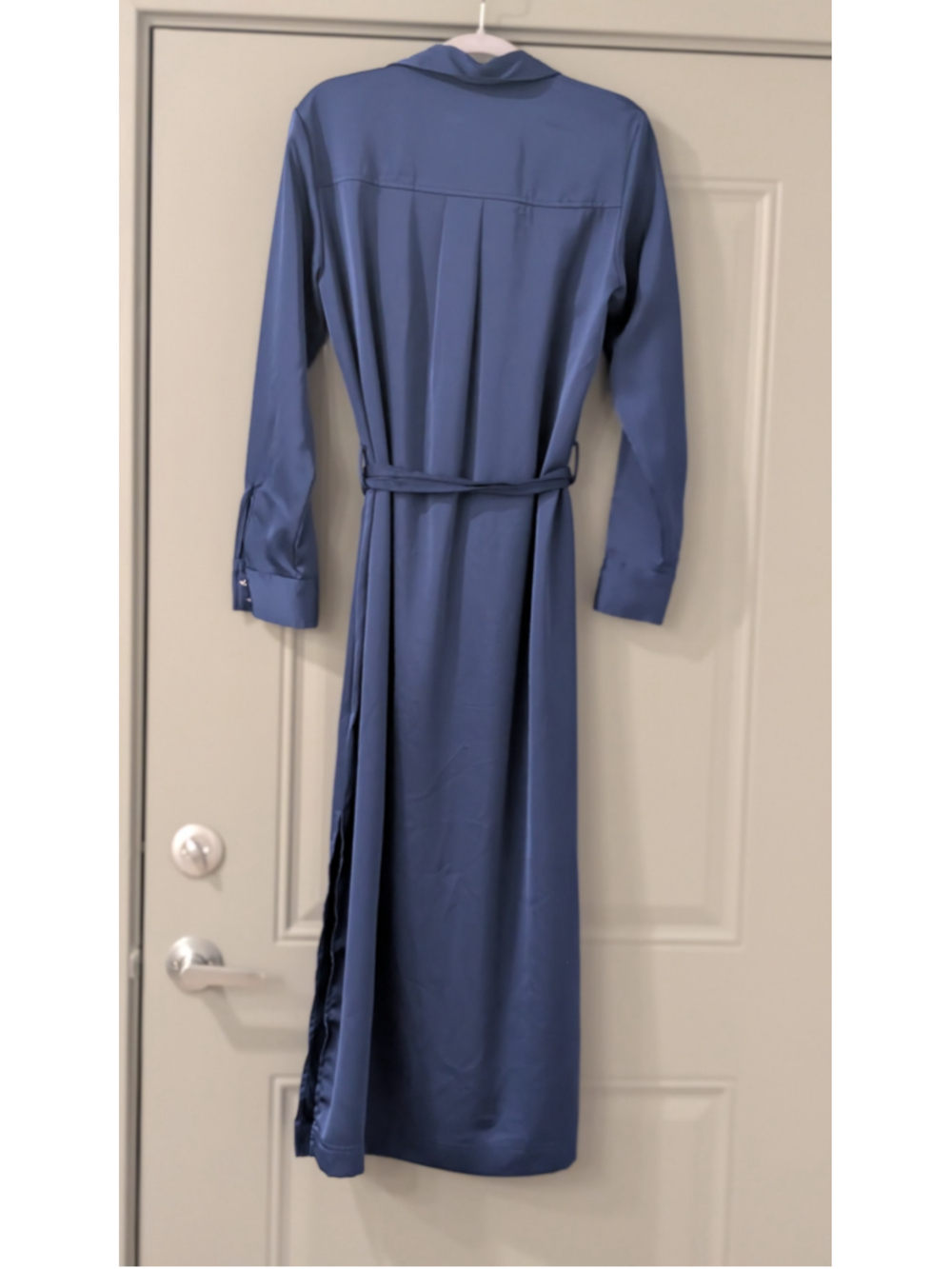 Women's DKNY Blue Midi Shirt Dress Size 4 - Picture 5 of 8